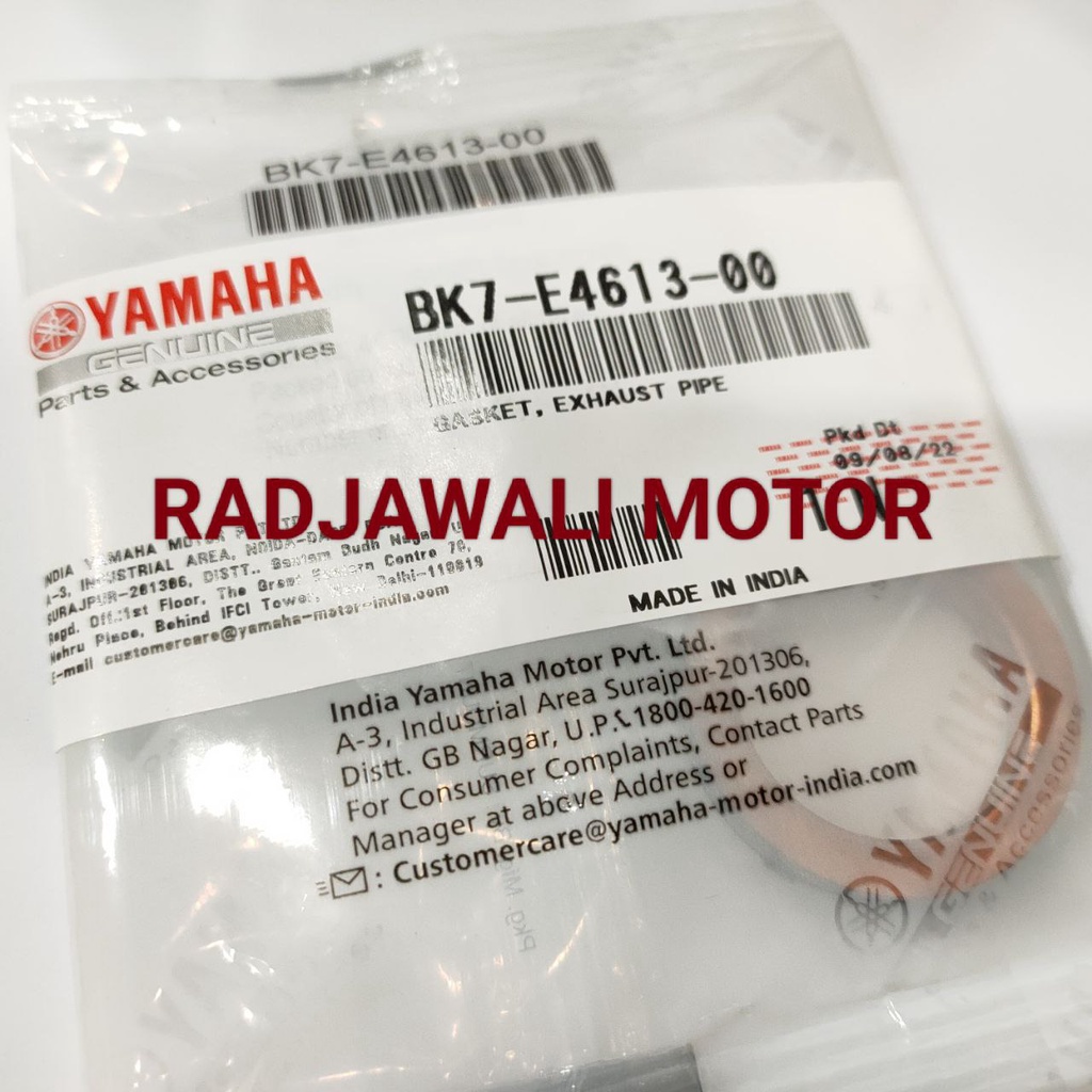 NMAX, AEROX 155, R15 V3, LEXI 125 EXHAUST GASKET ORIGINAL YAMAHA BK7-E4613-00
