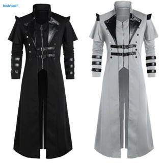 【HODRD】Men s Steampunk Black Gothic Victorian Steampunk Assassin Elf Pirate Jacket DhGLtPVd【Fashion】