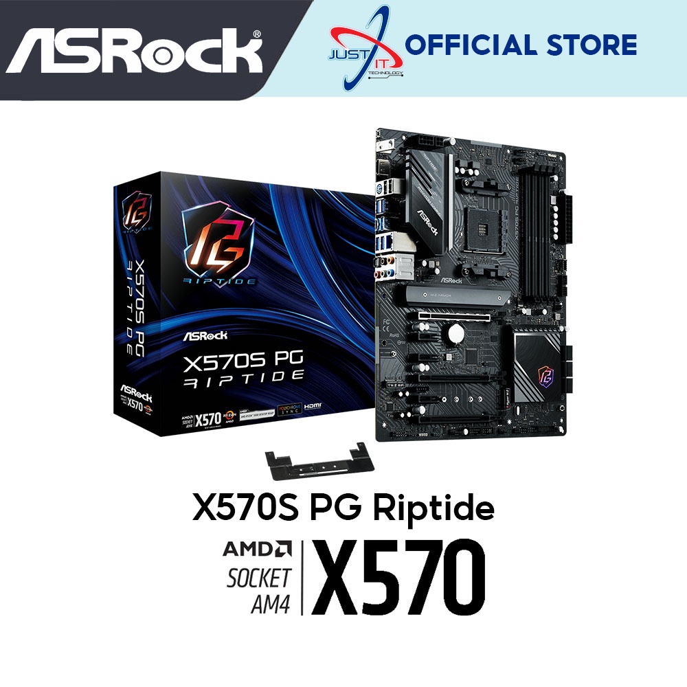 Asrock X570S PG RIPTIDE AM4 Gaming เมนบอร์ด Combo Deal R7 5700X / 5800X / 5800X3D / R9 5900X / 5950X