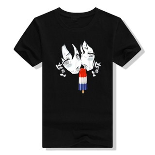 เสื้อคนอ้วน Ahegao-Camiseta con estampado de dibujos animados para niñas, camisa de Manga de Anime Hentai con estampado