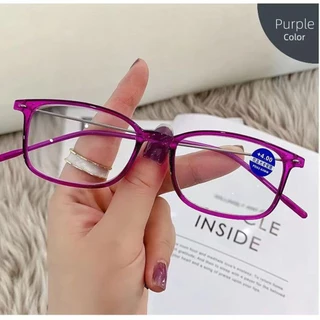【พร้อมส่ง】 แว่นตาอ่านหนังสือ ทรงสี่เหลี่ยม ขาบาง ป้องกันแสงสีฟ้า น้ําหนักเบา สไตล์เรโทร แฟชั่นสําหรับผู้สูงอายุ 1.00 ถึง 4.00