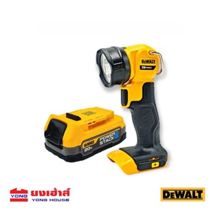 DEWALT ไฟฉายไร้สาย LED พร้อมแบต รุ่น DCL040E1 (ไฟฉาย + PowerStack) DCL040 ไฟฉาย B 5056174520498