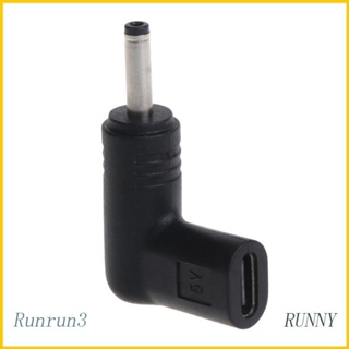 Runny อะแดปเตอร์แปลงไฟ DC Type C ตัวเมีย เป็นตัวผู้ 3.5x1.35 3.5x1.35 มม.