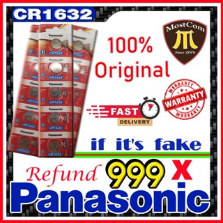 Panasonic Cr1632 3v New Battery Button lithium Batteries Cell Coin (Original : from Panasonic energy thailand)