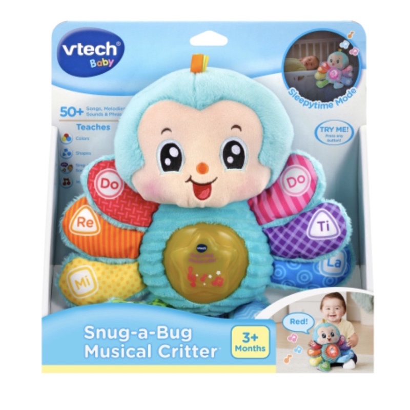 🕷แมงมุม vtech 🕷 vtech snug a bug musical critter ตุ๊กตาสอนสีสอนรูปทรง กล่อมนอน vtech snug a bug musi