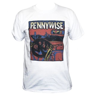 เสื้อยืดผ้าฝ้ายพิมพ์ลายขายดี Yuanl5 [พร้อมส่ง] เสื้อยืดแขนสั้น พิมพ์ลาย Pennywise Punk Rock Off Bad Religion Band พลัสไซ