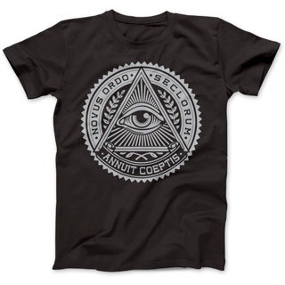 เสื้อผ้าผชLsmtx1 สัญลักษณ์ตา Illuminati Premium Annuit Coeptis คาทอลิก 022980 เสื้อยืดแขนสั้น พลัสไซซ์ สําหรับผู้ชาย ใส่