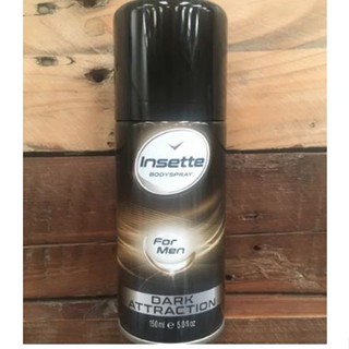 Insette Dark Attraction Mens Deodorant Body Spray 150ml