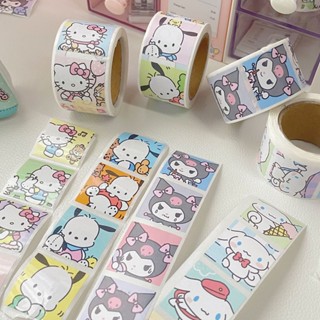 สติกเกอร์ฟิล์มซีล ลายการ์ตูนอนิเมะ Sanrio น่ารัก แบบสร้างสรรค์ สําหรับติดตกแต่งสมุดภาพ