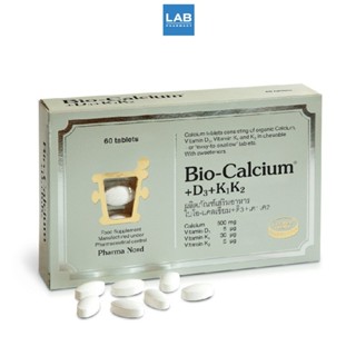 Pharma Nord Bio-Calcium+D3+K1+K2 60 Tablets - ฟาร์มานอร์ด ไบโอ-แคลเซียม + ดี3 + เค1เค2 ผลิตภัณฑ์เสริมแคลเซียม วิตามินดี3 และ วิตามินเค 1 กล่อง บรรจุ  60 เม็ด