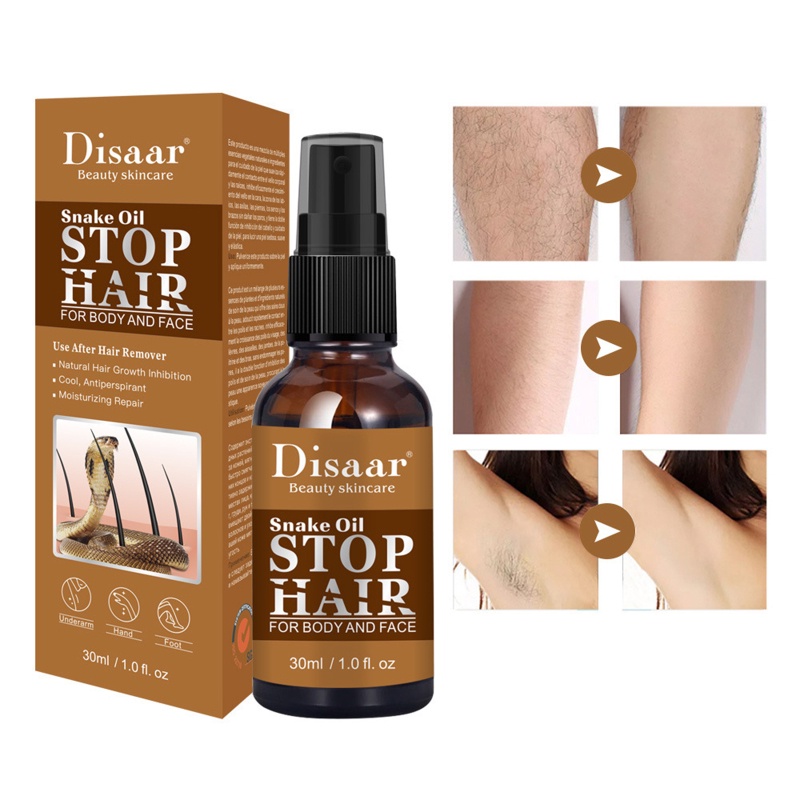 Snake Oil Hair Growth Inhibitor Hair Removal Spray 30ML Inhibiting Hair Growth for Whole Body Use