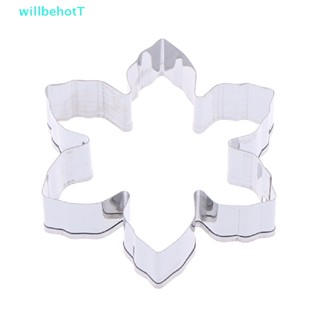 [WillbehotT] 3D Stainless Steel Christmas Cookie Cutter Mold Snowflake Biscuit Fondant Cutter [NEW]