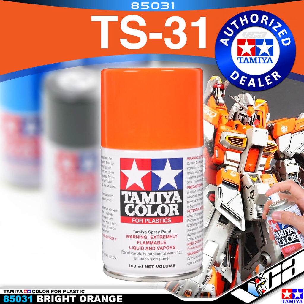 ⭐️ TAMIYA 85001 TS-31 BRIGHT ORANGE COLOR SPRAY PAINT CAN 100ML FOR PLASTIC MODEL TOY สีสเปรย์ทามิย่