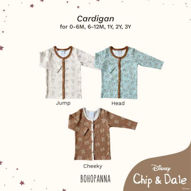 BOHOPNA CHILDRENS CARDIGAN - DISNEY CHIP N DALE CARDIGAN - Makassarbaby