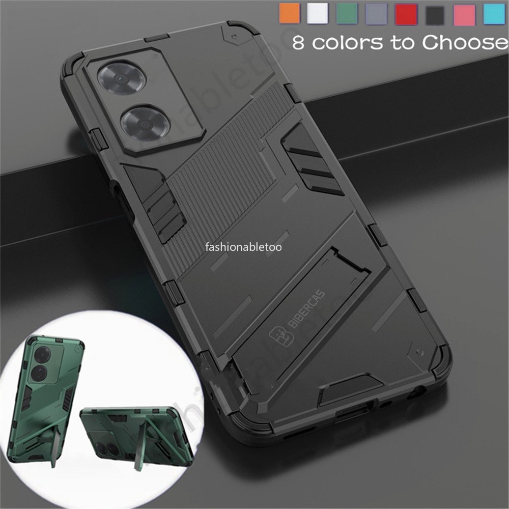 เคสโทรศัพท์มือถือแบบแข็ง กันกระแทก พร้อมที่ตั้งวาง สําหรับ Oppo A17 K A17K A 17K A78 A58 Nfc A58Nfc A18 A38 A98 A 78 A 58 A 98 A 38 A 18 CPH2477 – โปรปัง