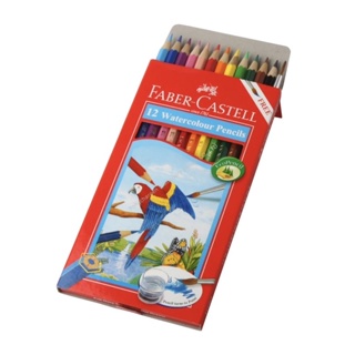 สีไม้ ดินสอสีไม้ละลายน้ำ “Faber Castell” 12 สี