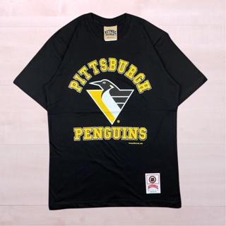 เสื้อยืดโอเวอร์ไซส์เสื้อยืด ลาย NUTMEG PITTSBURGH PENGUINS สีดําS-3XL