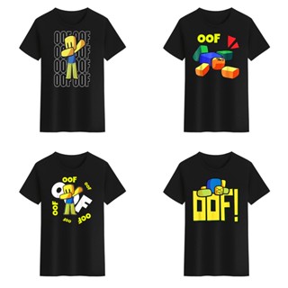 เสื้อยืดคอกลม พิมพ์ลาย Mingyuan Oof Meme Funny Saying Gamer Rainbow Roblox สีดํา สีขาว สําหรับผู้ชาย และผู้หญิง