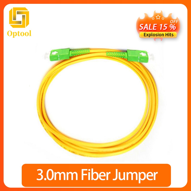 5PCS/bag SC APC 3M 2.0mm or 3.0mm Simplex Ftth Single Mode fiber Optic Patch Cord Cable  FTTH fiber 