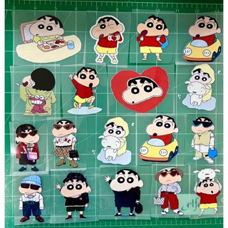 ตัวรีดการ์ตูนชินจังการ์ตูนคิ้วหนา  หน้าตลก  สติกเกอร์รีดติดเสื้อ