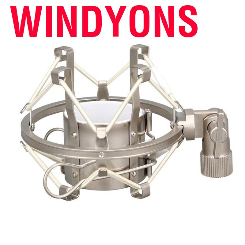 Windyons ไมโครโฟน Shock Mount ที่วางไมค์โลหะขาตั้ง การป้องกันการสั่นสะเทือนสำหรับการบันทึกวิดีโอ