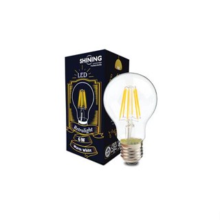 หลอด LED SHINING A60 RETRO SHINE 6 วัตต์ WARMWHITE E27