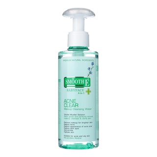 Smooth E Acne clear makeup cleansing water 200 ml 57476 สมูธ อี แอคเน่ เคลียร์ เมคอัพ คลีนซิ่ง