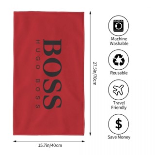 Hugo Boss (2) ผ้าขนหนู ทรงสี่เหลี่ยม ขนาด 70x40 ซม. สําหรับเล่นกีฬา โยคะ ฟิตเนส วิ่ง