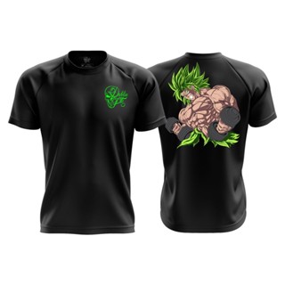 เสื้อยืดผ้าฝ้ายพิมพ์ลายแฟชั่น เสื้อยืด พิมพ์ลายดราก้อนบอล Broly Dabliu Fit แบบแห้งเร็ว สําหรับเพาะกาย เล่นยิม เก็บสะสม