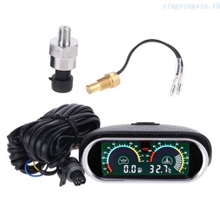 YIN 12v/24v Auto Racing Meter Water Temperature Gauge Oil Temp Gauge Oil Pressure Gauge Tachometer 10mm M10 1/8 NPT Sens