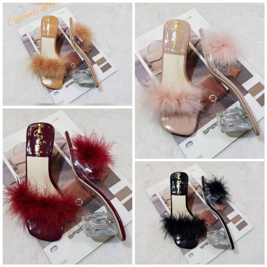 1. #รองเท้าส้นแก้ว
2. #แต่งขนนก
3. #งานสวย
4. #สีน้ำตาล
5. #เทียบไซส์