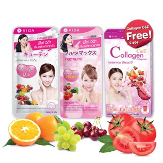 [BUY 2 GET C&amp;E ] VIDA GlutaMax 7 Capsules x Vida Collagen Q10 - 12 Tablets Free Vida Collagen C&amp;E 2 ซอง