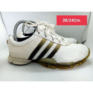 Adidas Size 38 ยาว 24 รองเท้ามือสอง ผ้าใบ แฟชั่น ทำงาน ลำลอง เที่ยว