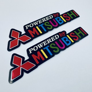 สติ๊กเกอร์ Mitsubishi สติกเกอร์ แต่งรถ ติดรถ รถยนต์ [2ชิ้น] 3D ปั๊มนูน Racing Sticker ติดกระจก ข้างรถ ท้ายรถ ติดสเกิร์ต