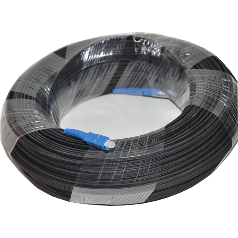 FTTH Indoor SC Fiber Optic Patch Cord 150M Singlemode Simplex Black Leather jumper Free Shipping