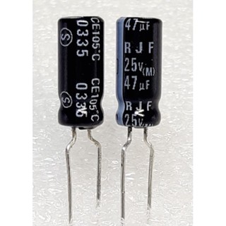 Elna 47uf 25v (ราคา10ตัว) capacitor ตัวเก็บประจุ คาปาซิเตอร์