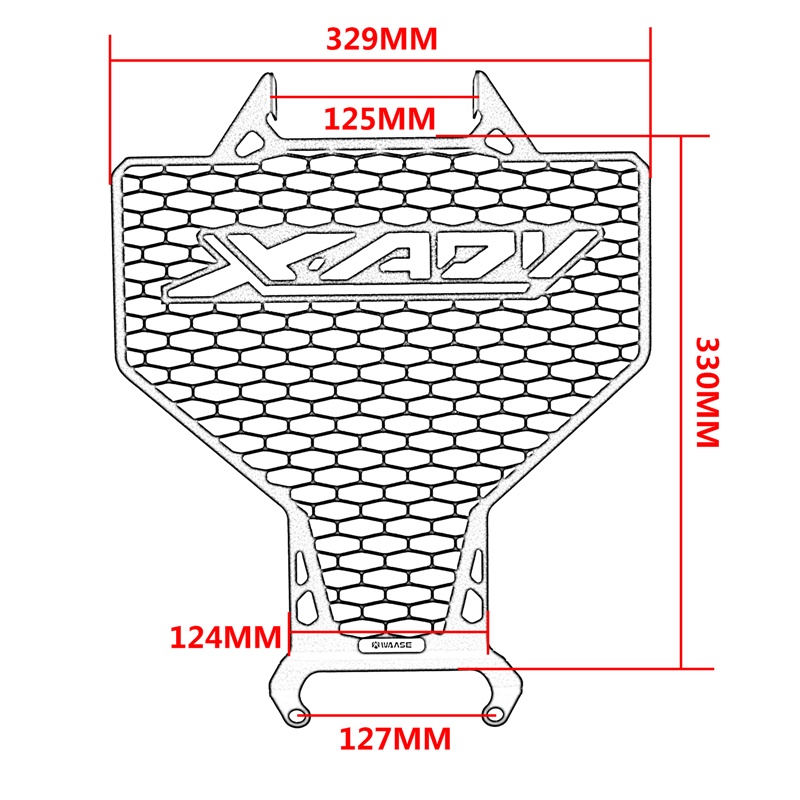 รถจักรยานยนต์สําหรับHonda XADV750 X-ADV XADV 750 V2 2021 2022 2023 หม้อน้ําฝาครอบป้องกันย่างGuard Grille Protector - รูปที่ 6