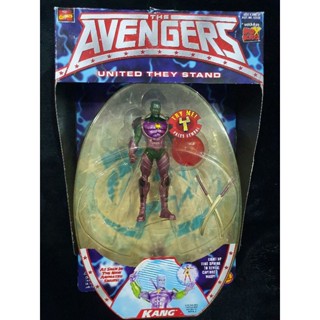 **แพคไม่สวย พลาสติกออกเหลือง** Vintage Kang 1999 Toy Biz Avengers Animated Action Figure. Marvel #43536