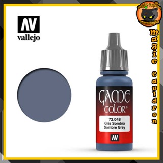 Sombre Grey 17ml. Vallejo Game Color สีอะคริลิคสูตรน้ำ