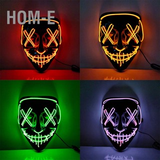 Hom-E หน้ากากคอสเพลย์ แบบมีไฟ Led ตามหลักสรีรศาสตร์ สําหรับปาร์ตี้ฮาโลวีน