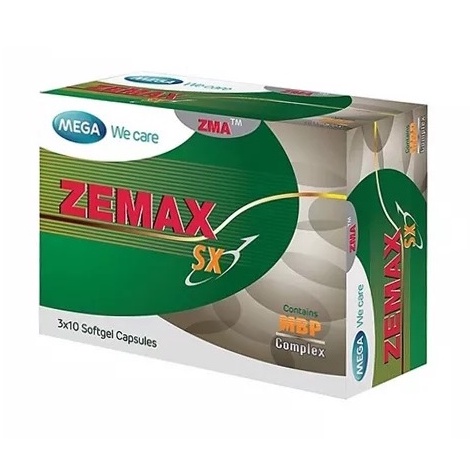 Mega We Care Zemax SX เมก้า วี แคร์ ซีแมกซ์ เอสเอ็กซ์ 1 กล่อง บรรจุ 30 แคปซูล 07706