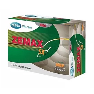 Mega We Care Zemax SX เมก้า วี แคร์ ซีแมกซ์ เอสเอ็กซ์ ดูแลร่างกาย เพศชาย ให้ฟิตอยู่เสมอ 1 กล่อง บรรจุ 30 แคปซูล 07706