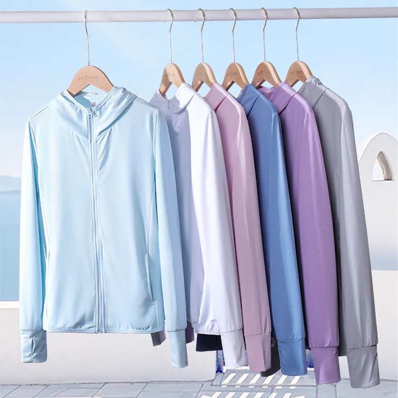 Upf50+ เสื้อแจ็กเก็ตแขนยาว ผ้าเรยอน กันแดด ป้องกันรังสียูวี สําหรับผู้หญิง GG463
