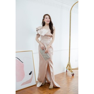 Lyla One Shoulder Maxi Dress – สีทอง