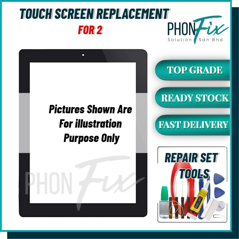 PhonFix ใช้งานร่วมกับ 2 A1395 A1396 หน้าจอสัมผัส DIGITIZER ชิ้นส่วนเปลี่ยนกระจก