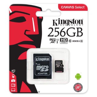 🔥SALE🔥ลดล้างสต๊อก Kingston จัดหนักจัดเต็ม เมมโมรี่การ์ด Micro SD (SDHC)256 GB Class 10  จัด เก็บไฟล์งาน ไฟล์ภาพ ไฟล์เพลง