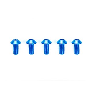 [ชุดแต่งรถบังคับ] TAMIYA 42327 3x6mm Hi-Grade Aluminum Hex Head Screws (Blue, 5pcs.) ชุดแต่งทามิย่าแท้ rc