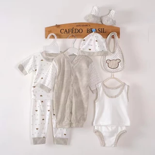Babyonline(Y313)P2 (ส่งด่วน1วัน)ชุดบอดี้สูทเด็กทารกแรกเกิด1เซ็ต8ชิ้น ผ้าฝ้าย นิ่ม อ่อนโยนต่อผิว