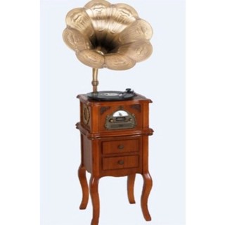 Gramophone Brown Vinyl and Digital Media Player