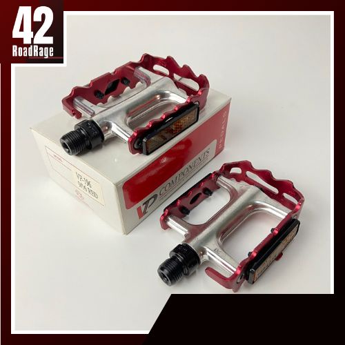 บันไดจักรยานแบริ่ง VP196 บันไดอลูมิเนียม ลูกปินตลับแบริ่ง แกนบันได CR-MO โครโม ผลิตที่ไต้หวัน สีเงิน